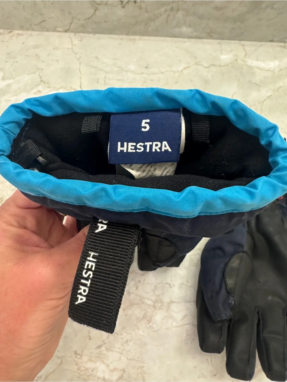 Hestra kids Navy Winter Ski Gloves - Size 5